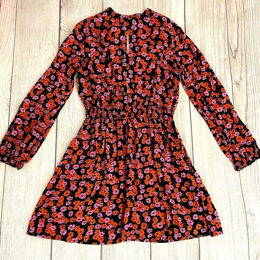 RDI Women’s Multicolored Floral Long Sleeve Dress Size Medium